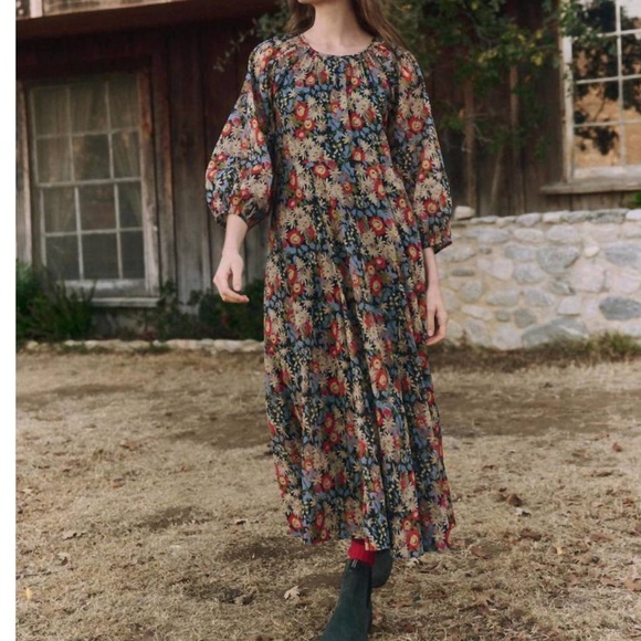 THE GREAT. Dresses & Skirts - THE GREAT clover dress in twilight floral, SIZE 0